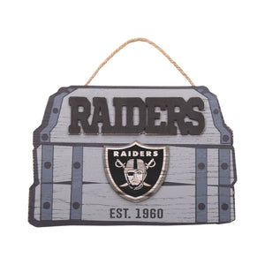 Las Vegas Raiders NFL Wooden Die Cut Sign