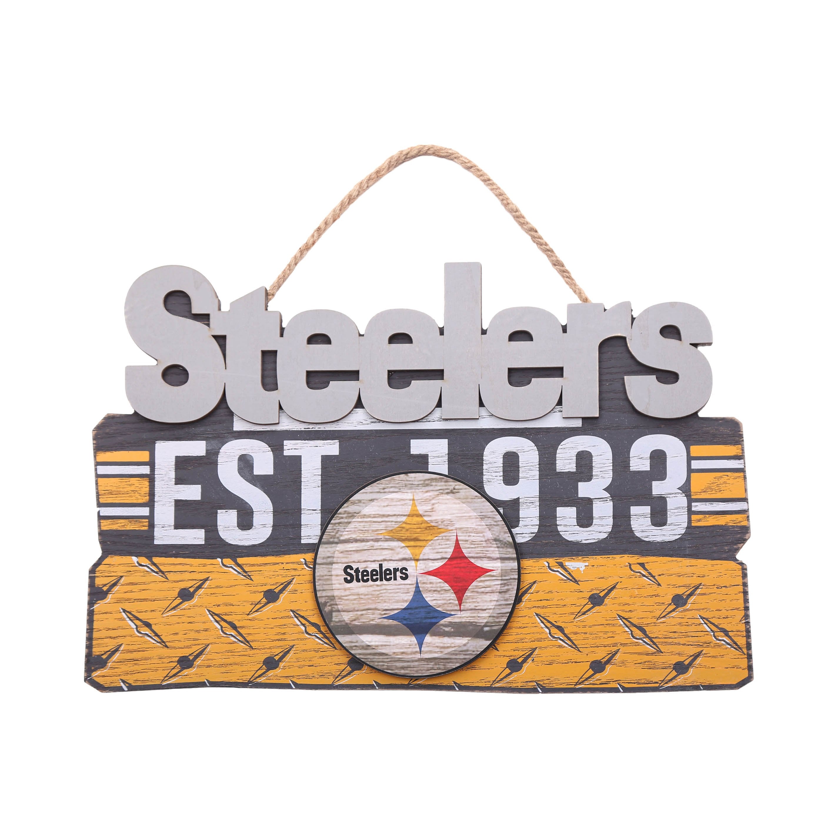 Pittsburgh Steelers NFL Wooden Die Cut Sign