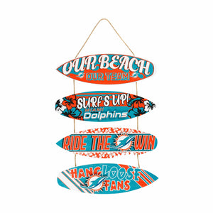 Miami Dolphins NFL Fancave Surfboard Sign