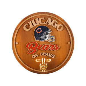 Chicago Bears NFL Keg Tap Sign