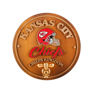 Kansas City Chiefs NFL Keg Tap Sign