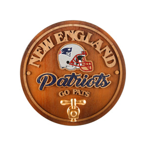 New England Patriots NFL Keg Tap Sign