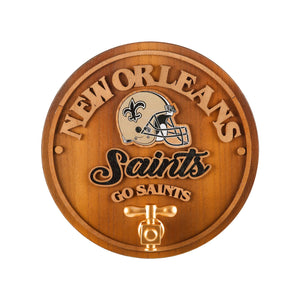 New Orleans Saints NFL Keg Tap Sign