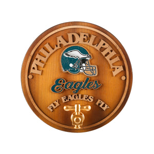 Philadelphia Eagles NFL Keg Tap Sign