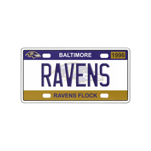 Baltimore Ravens NFL License Plate Wall Sign