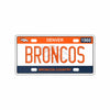 Denver Broncos NFL License Plate Wall Sign