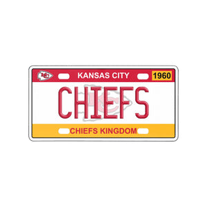 Kansas City Chiefs NFL License Plate Wall Sign