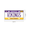 Minnesota Vikings NFL License Plate Wall Sign