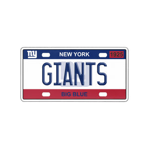New York Giants NFL License Plate Wall Sign