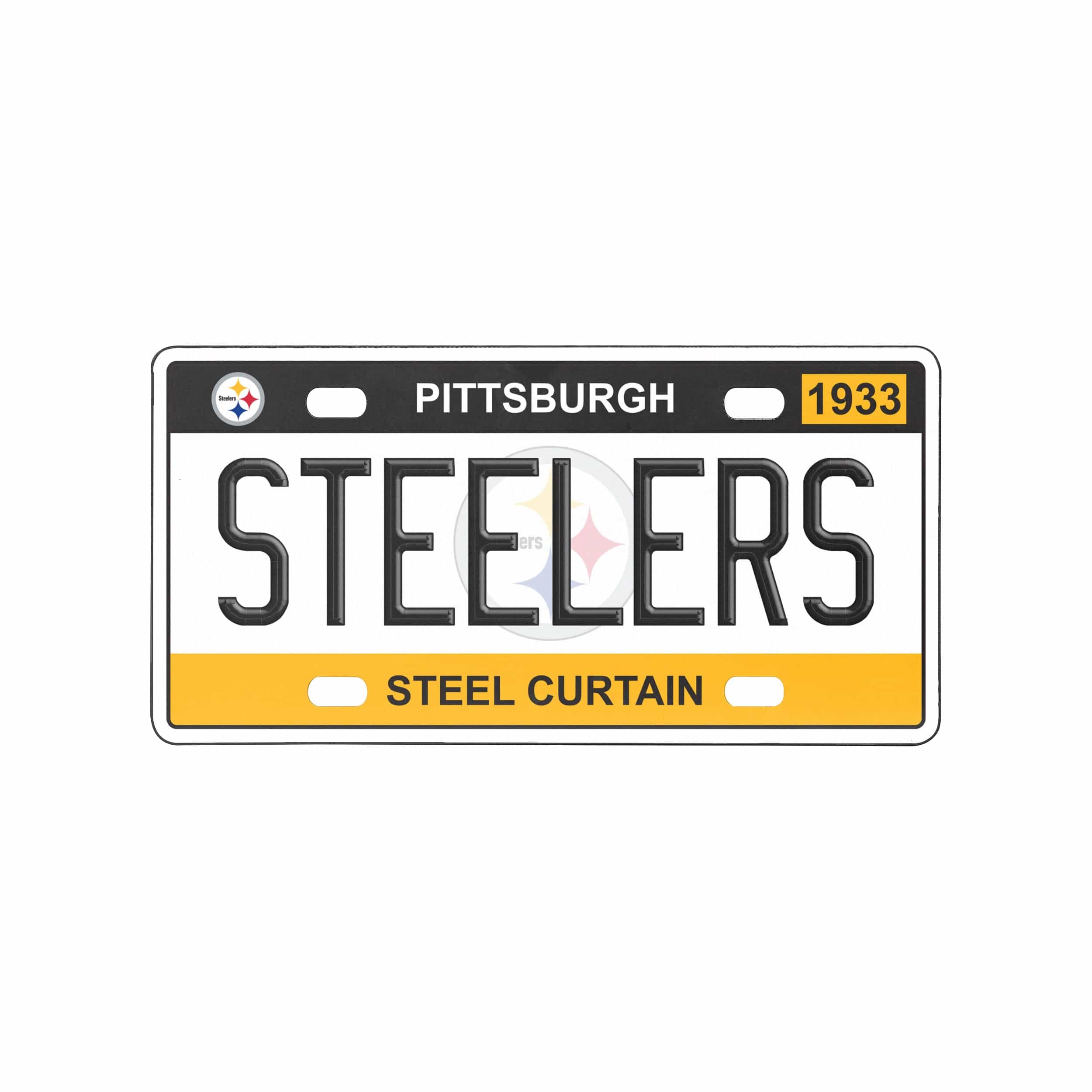 Pittsburgh Steelers Logo Metal License Plate