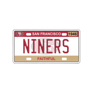 San Francisco 49ers NFL License Plate Wall Sign