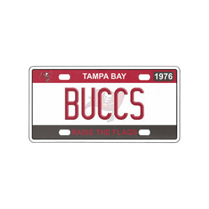 Tampa Bay Buccaneers NFL License Plate Wall Sign