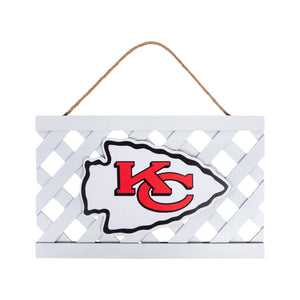 Kansas City Chiefs NFL Lattice Garden Sign