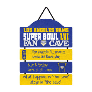 Los Angeles Rams NFL Super Bowl LVI Champions Mancave Sign
