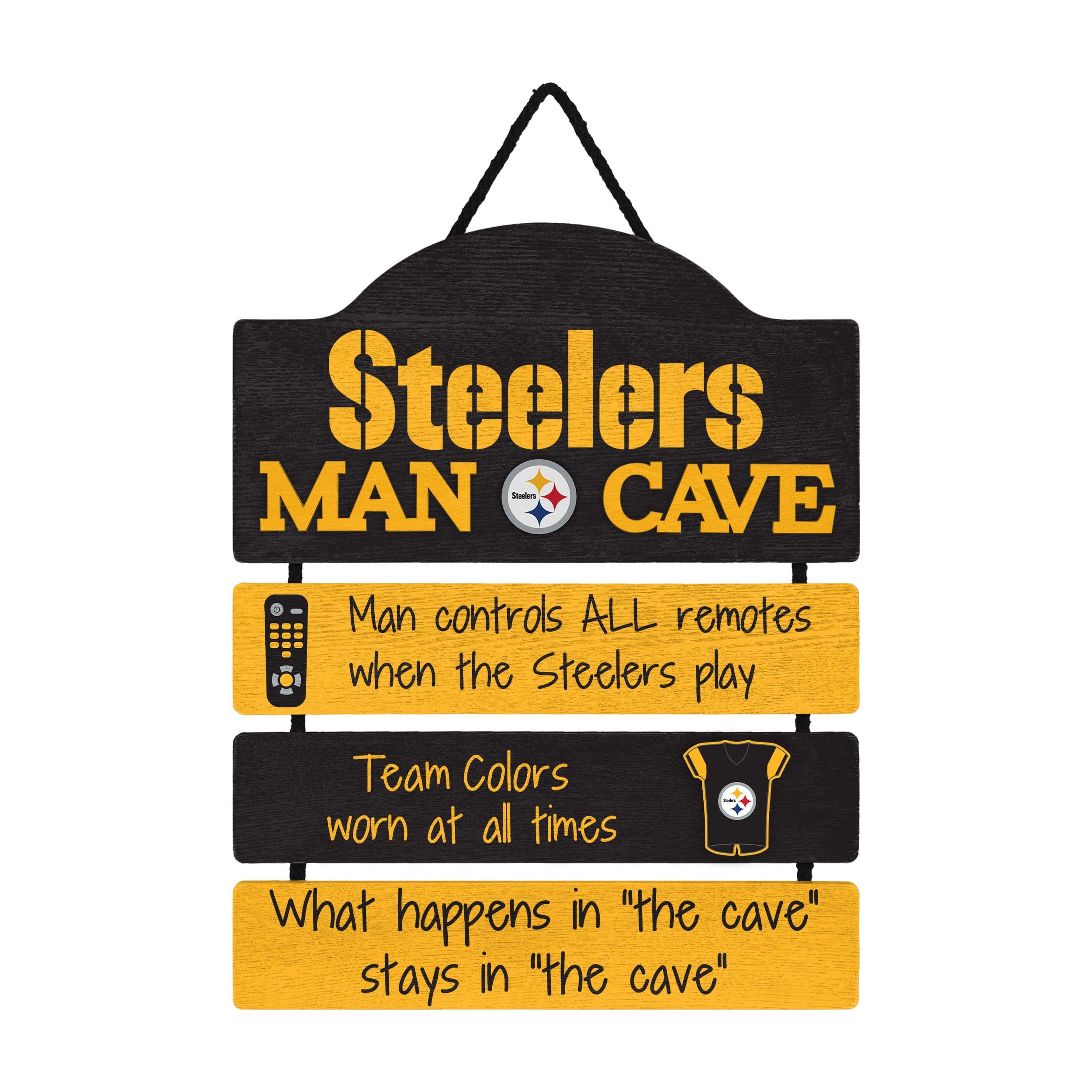 Officially Licensed NFL Pittsburgh Steelers Fan Cave Sign