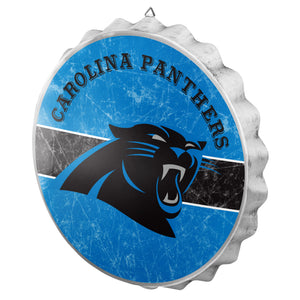 Carolina Panthers NFL Metal Distressed Bottlecap Sign