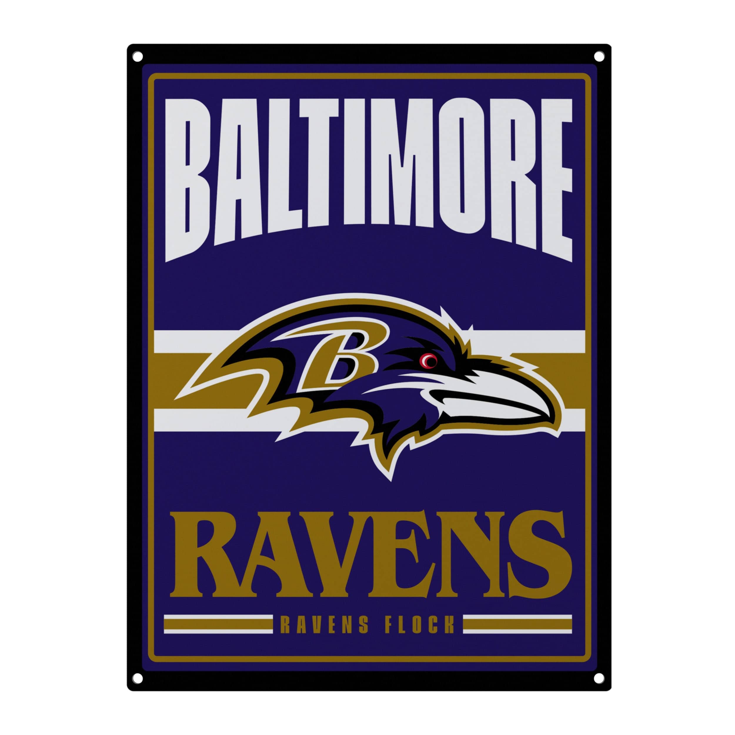 Baltimore Ravens Wall Art, Metal Sign, NFL