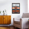 Chicago Bears NFL Metal Tacker Wall Sign