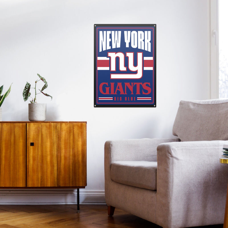 Nfl- New York Giants Metal Football Art