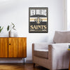 New Orleans Saints NFL Metal Tacker Wall Sign