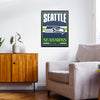 Seattle Seahawks NFL Metal Tacker Wall Sign