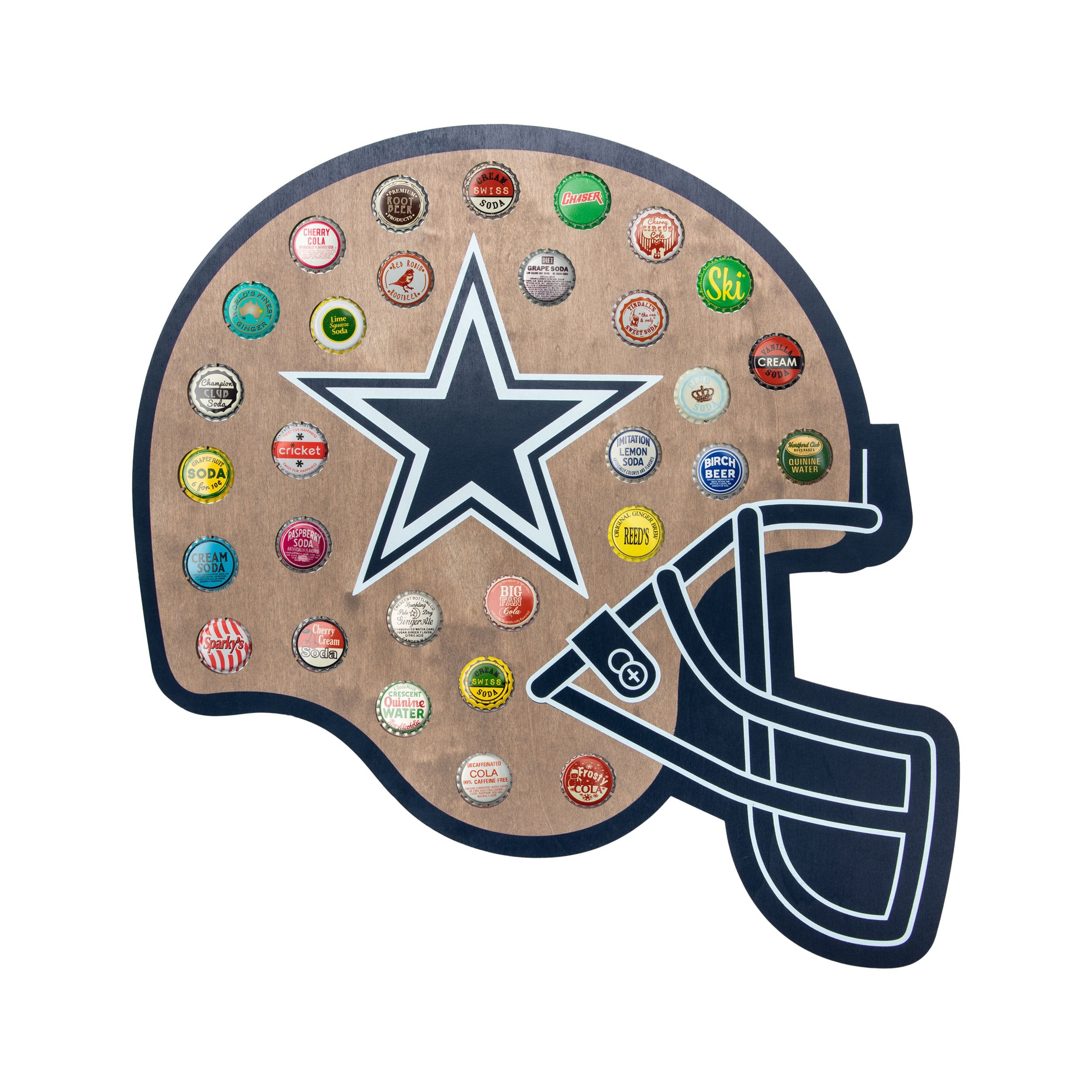 Dallas Cowboys Metal Distressed Bottle Cap Sign