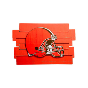 Cleveland Browns NFL Staggered Wood Logo Sign