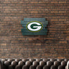 Green Bay Packers NFL Staggered Wood Logo Sign