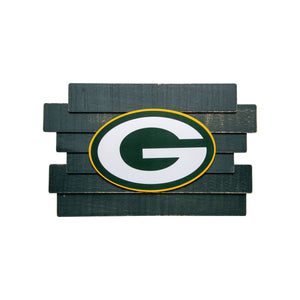 Green Bay Packers NFL Staggered Wood Logo Sign