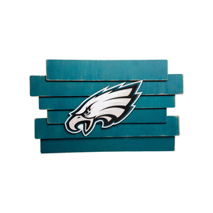 Philadelphia Eagles NFL Staggered Wood Logo Sign