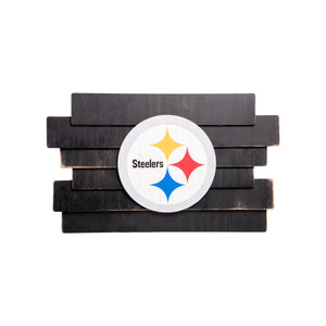 Pittsburgh Steelers NFL Staggered Wood Logo Sign