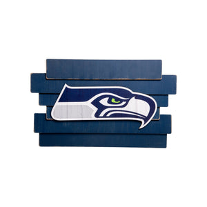 Seattle Seahawks NFL Staggered Wood Logo Sign