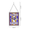 Baltimore Ravens NFL Team Stripe Stain Glass Sign