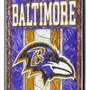 Baltimore Ravens NFL Team Stripe Stain Glass Sign