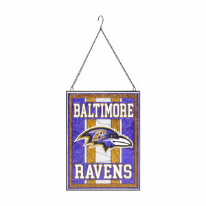 Baltimore Ravens NFL Team Stripe Stain Glass Sign