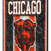 Chicago Bears NFL Team Stripe Stain Glass Sign