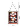 Denver Broncos NFL Team Stripe Stain Glass Sign