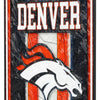 Denver Broncos NFL Team Stripe Stain Glass Sign