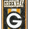 Green Bay Packers NFL Team Stripe Stain Glass Sign