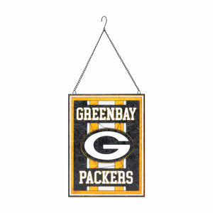 Green Bay Packers NFL Team Stripe Stain Glass Sign
