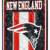 New England Patriots NFL Team Stripe Stain Glass Sign