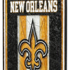 New Orleans Saints NFL Team Stripe Stain Glass Sign