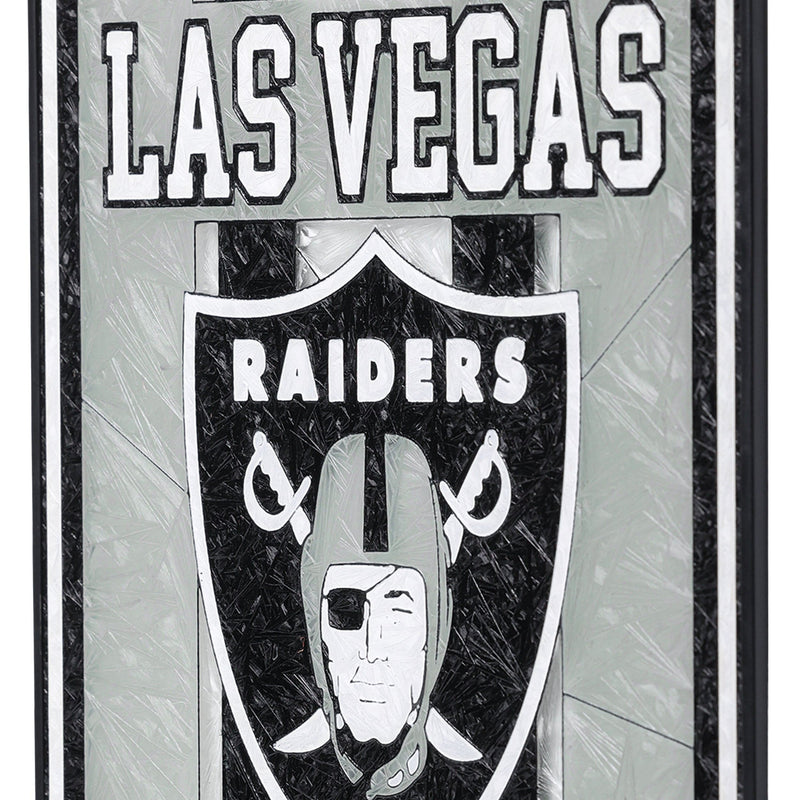 Las Vegas Raiders Sign Glass Wall Art Logo