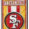 San Francisco 49ers NFL Team Stripe Stain Glass Sign