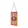 San Francisco 49ers NFL Team Stripe Stain Glass Sign