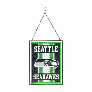 Seattle Seahawks NFL Team Stripe Stain Glass Sign