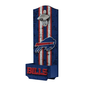 Buffalo Bills NFL Wooden Bottle Cap Opener Sign