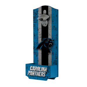 Carolina Panthers NFL Wooden Bottle Cap Opener Sign