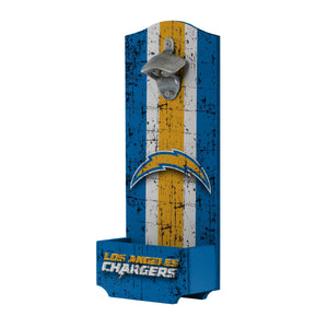 Los Angeles Chargers NFL Wooden Bottle Cap Opener Sign