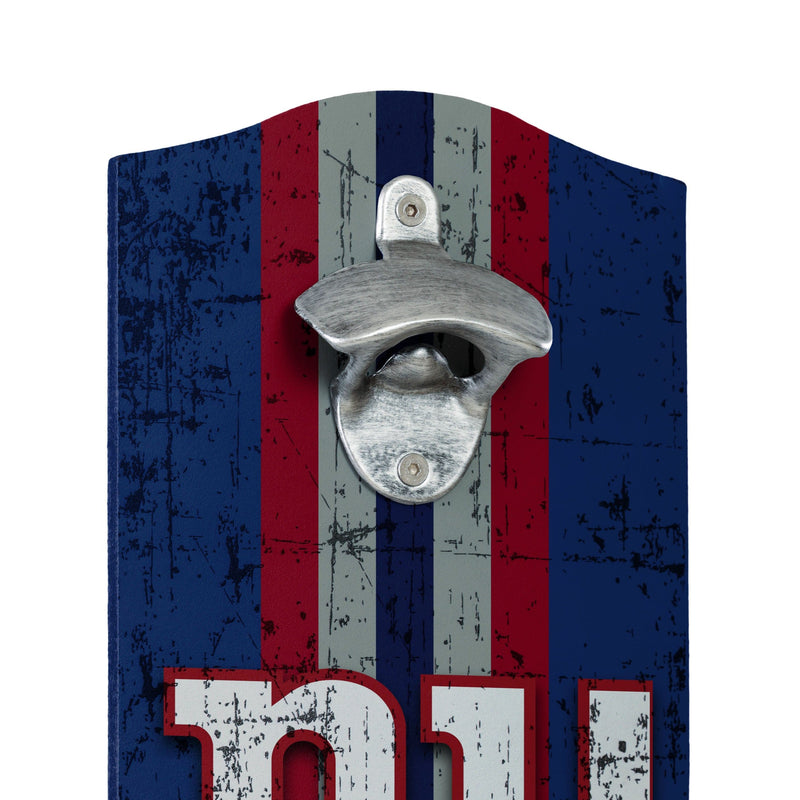 NFL Distressed Bottle Opener New York Giants